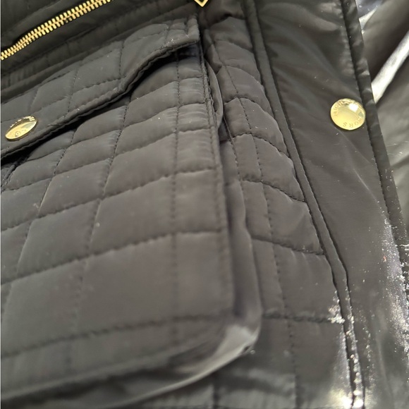 Michael Kors Quilted Jacket Black Sz S Slim fit gold tone - Picture 9 of 10